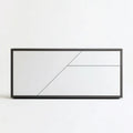 Kredens minimalistyczny MDF i stal Biały/Czarny 160 x 40 x 75 cm